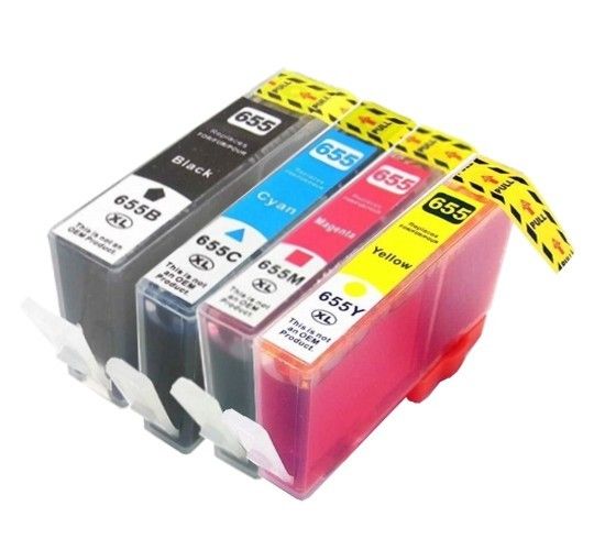 HP 655XL (4-pack) kompatibilné kazety