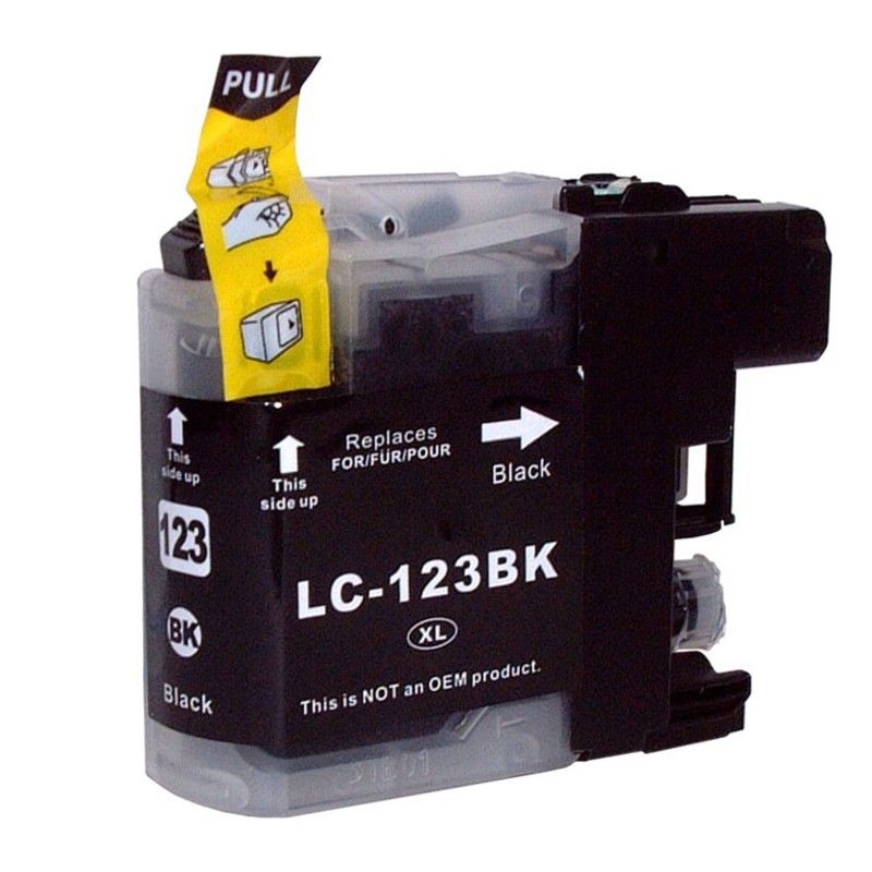 Kazeta kompatibilná s Brother LC-123 XL BLACK (20ml)